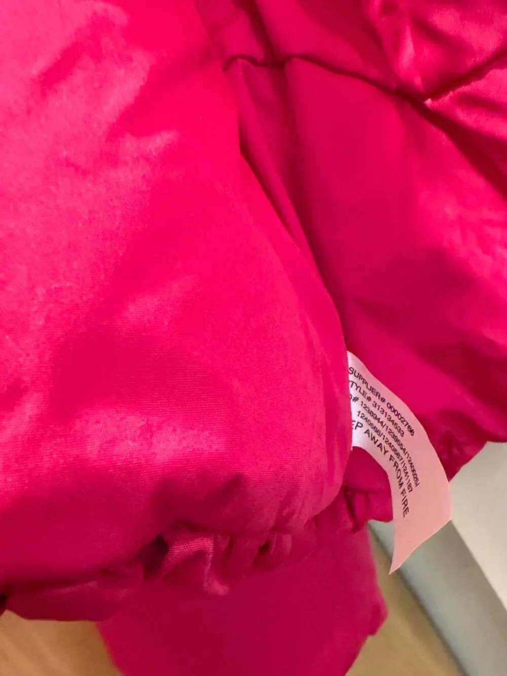 RALPH LAUREN Girls Peplum Down Puffer Down Jacket Coat Hot Pink XL (16) NWT